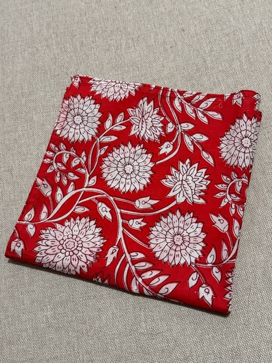 Accessories - FREE WITH $25 PURCHASE Cotton Blend 16x16 Scarf/Bandana/ Handkerchief-Red/White